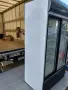 Като нова двойна XXL вертикална плюсова хладилна витрина за бира, вода, храни с 1 година гаранция! , снимка 3