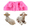 3D овца агне 2 части силиконов молд декорация украса фондан торта мъфини и др