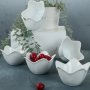 Комплект 6 купа за закуска/сос, Keramika, керамични, Бял, 12 cm