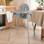 Детско столче за хранене, сиво, снимка 5