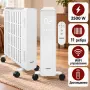 Маслен радиатор KAMINER Arvell 2500 W c WiFi — черен или бял, снимка 3