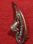 ПРЕКРАСНА ПОЗЛАТЕНА ПЕРЛЕНА БРОШКА с ИСКРЯЩИ ФАСЕТИРАНИ КРИСТАЛИ ВИНТИДЖ БИЖУ 45612, снимка 12