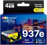Нови 937e 937XL мастилени касети за HP OfficeJet Pro 9720e 9730e 4 броя, снимка 1