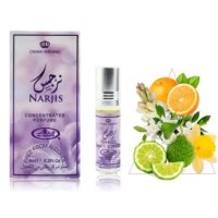 Арабско олио парфюмно масло Al Rehab NARJIS 6ml Сладък пикантен аромат иплодови нотки 0% алкохол, снимка 1 - Унисекс парфюми - 40286518