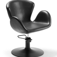 Фризьорски стол BOB ROUND - черна основа, снимка 1 - Фризьорски столове - 41668423