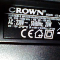 CD-радиокасетофон Crown, снимка 10 - Радиокасетофони, транзистори - 42330233