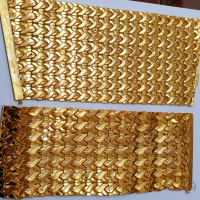 Златни гривни 14К-с цвят на 22К, снимка 2 - Гривни - 36144213