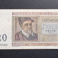 Банкнота. Белгия. 20 франка . 1956 година., снимка 4 - Нумизматика и бонистика - 40607388