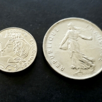 Монети. Франция. 5 и 10 франка., снимка 3 - Нумизматика и бонистика - 36089265