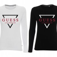 Дамска блуза тениска GUESS принт Модели и размери , снимка 2 - Блузи с дълъг ръкав и пуловери - 34138565