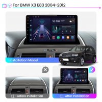 Мултимедия, Двоен дин, за BMW X3, E83, Андроид, 9", кола, 2 Дин навигация, плеър с Android, BMW  X 3, снимка 2 - Навигация за кола - 40062146