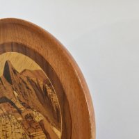 Дървено пано дърворезба декоративна чиния за стена, снимка 6 - Пана - 41103577