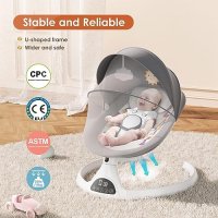 Нова Електрическа бебешка люлка за новородени, бебе с дистанционно управление, Bluetooth, снимка 6 - Други - 42740327