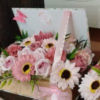 Кутия книга със сапунени цветя страхотен подарък за всеки специален павод, снимка 6 - Подаръци за жени - 40950715