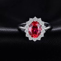 Изключителен сребърен пръстен-рубин, снимка 4 - Пръстени - 40677764