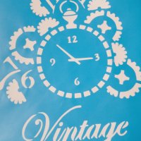 Самозалепващ шаблон Vintage clock S003 скрапбук декупаж , снимка 2 - Други - 40951687