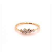 Златен дамски пръстен 0,97гр. размер:56 14кр. проба:585 модел:17624-4, снимка 1 - Пръстени - 42161324