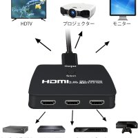 HDMI превключвател, 3 входа 1 изход,4K60Hz, 4K,3D,HDCP2.2,HDMI2.PS4, игрови конзоли, компютри, снимка 4 - Суичове - 41781202