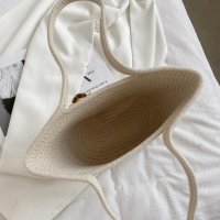 Плетена дамска чанта тип кошница White, снимка 7 - Чанти - 41477355