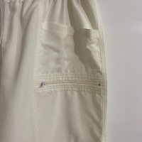 Марков макси спортен панталон с джобове, ципове и кор.вързалки в бяло, снимка 2 - Панталони - 34029803