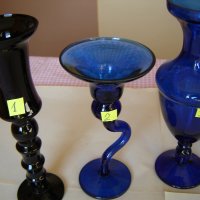 стъклени свещници и вази от цветно стъкло, снимка 3 - Вази - 39437852