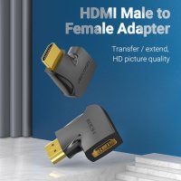 Vention Адаптер Adapter HDMI Vertical Flat 270 Degree M/F - AIQB0, снимка 10 - Кабели и адаптери - 44231445