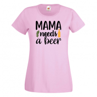 Дамска тениска Mama Needs A Beer,Празник,Бира,Бирфест,Beerfest,Подарък,Изненада, снимка 8 - Тениски - 36374329