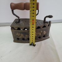 бронзова битова ютия на жар, снимка 5 - Антикварни и старинни предмети - 44518930