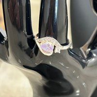 Сребърен пръстен с цирконий, снимка 1 - Пръстени - 44209761