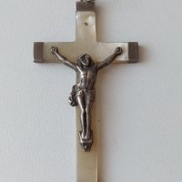 Седефен кръст със сребърен обков/сребро сребърни, снимка 4 - Други ценни предмети - 40955473