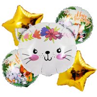Комплект Балони "Коте" /5 броя/, снимка 1 - Декорация за дома - 41829725