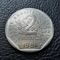 Монета 2 франка 1981 г. Франция - топ!, снимка 3 - Нумизматика и бонистика - 42478603