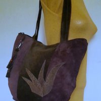 Дамска чанта от естествена кожа! Ръчна изработка!, снимка 4 - Чанти - 34810084