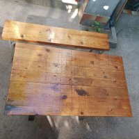 Дървена маса с пейка, снимка 5 - Маси - 41280823