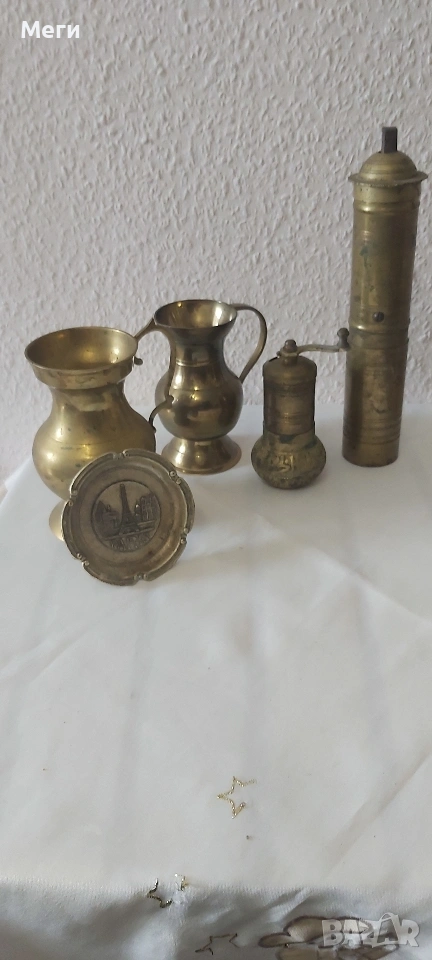 Лот старинни месингови предмети , снимка 1