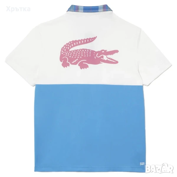 Lacoste Sport Large Croc - Оригинална мъжка тениска с яка размер M, снимка 1