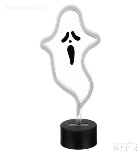 Настолна лампа, Ghost, бял, 13.5x8.5x28см, снимка 1