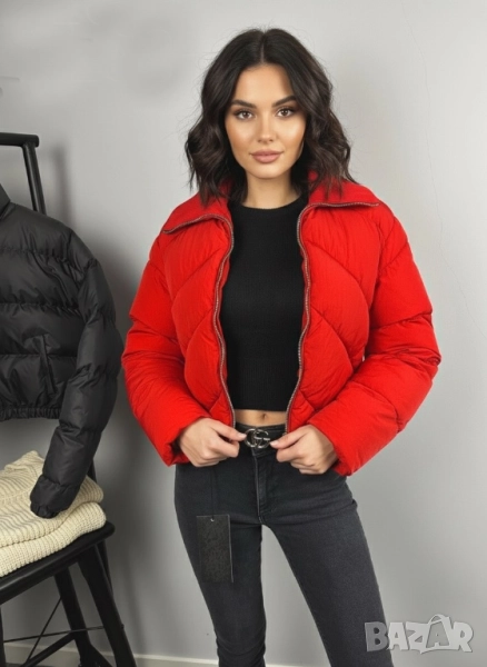 MANGO Дамско  късо яке в червено, снимка 1