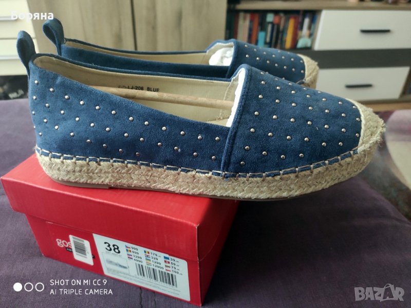 Нови еспадрили деним с капси 38 номер, снимка 1
