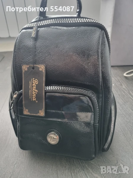 Нова Черна дамска раница , снимка 1