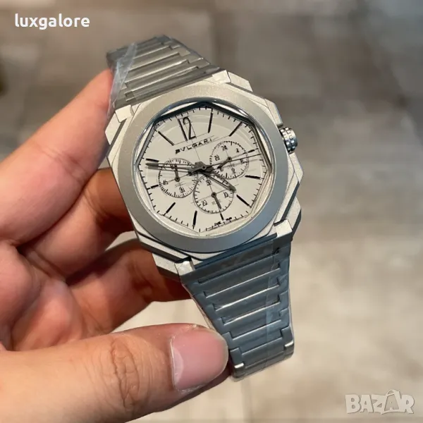 Мъжки часовник BVLGARI Octo Finissimo Chronograph с кварцов механизъм, снимка 1