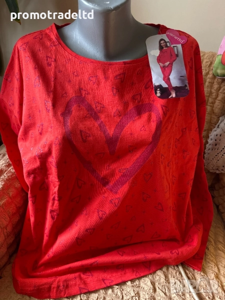 Качествена дамска пижама дълъг ръкав панталон Vienetta, снимка 1