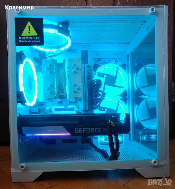 Геймърски компютър Ryzen 5500, GeForce RTX 3060ti,32gb ddr4,1tb nvme, снимка 1