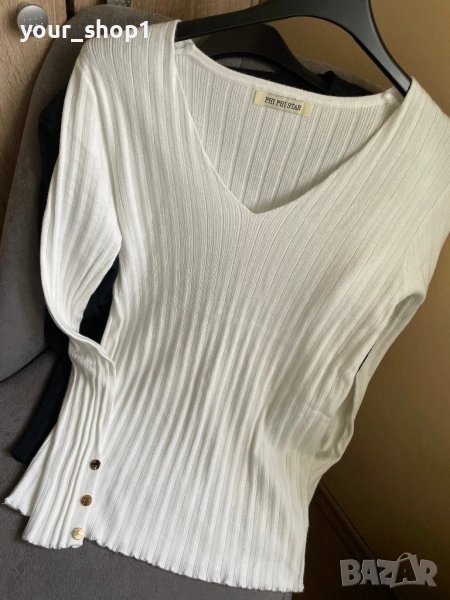 3 цвята дамска блуза с дълъг ръкав , снимка 1