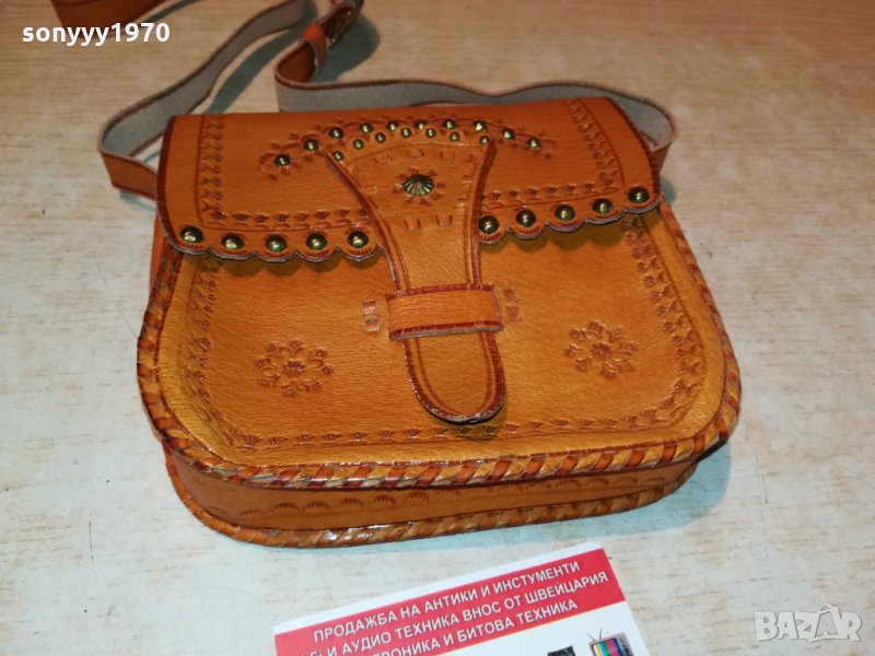 РЕТРО КОЖЕНА ЧАНТА 16Х16Х4СМ 0910211613, снимка 1
