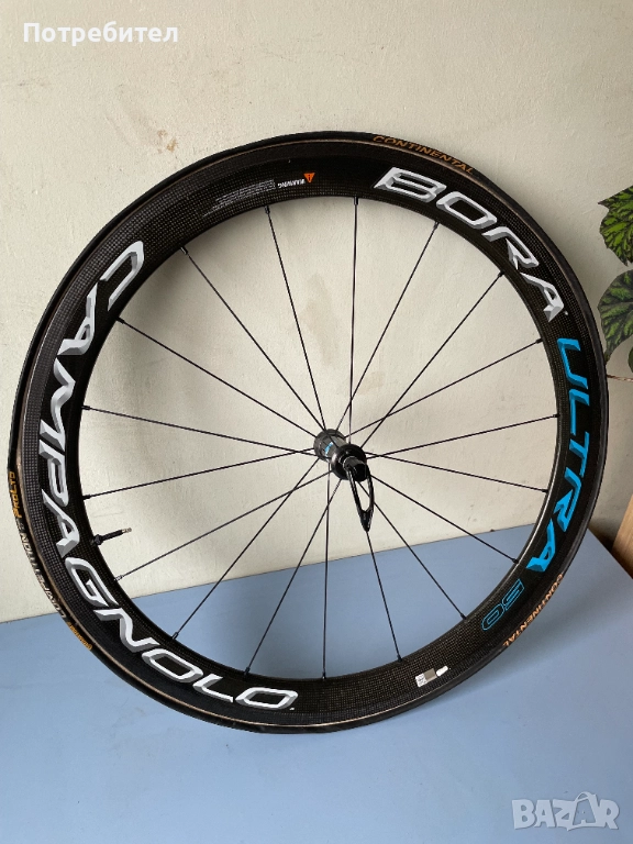Предна карбонова капла с гума Campagnolo bora ultra 50 tubular , снимка 1