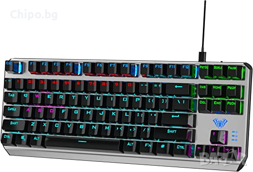 Геймърска Клавиатура Aula F3087, Сив, снимка 1