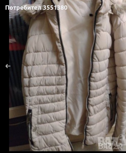 Дамско/юношеско зимно яке с качулка с пух , снимка 1