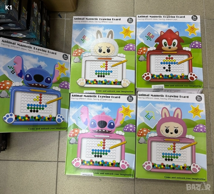 Магнитна дъска за рисуване Лило и Стич/Лабубу/Соник Stitch Labubu Sonic, снимка 1