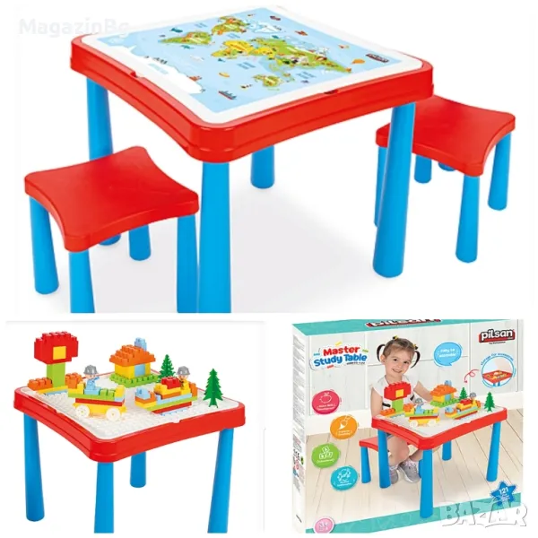 Маса с два стола и 121 ел. Blocks

, снимка 1